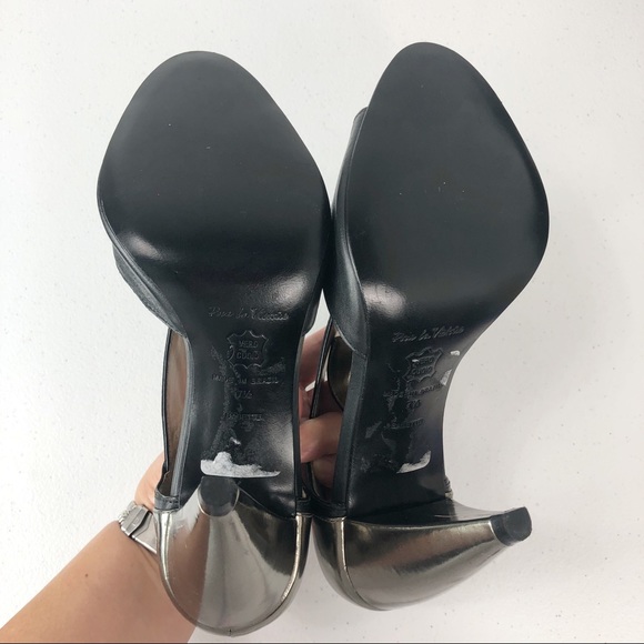 Pour la Victoire black high heel shoes 7.5 (#38) - Picture 8 of 8